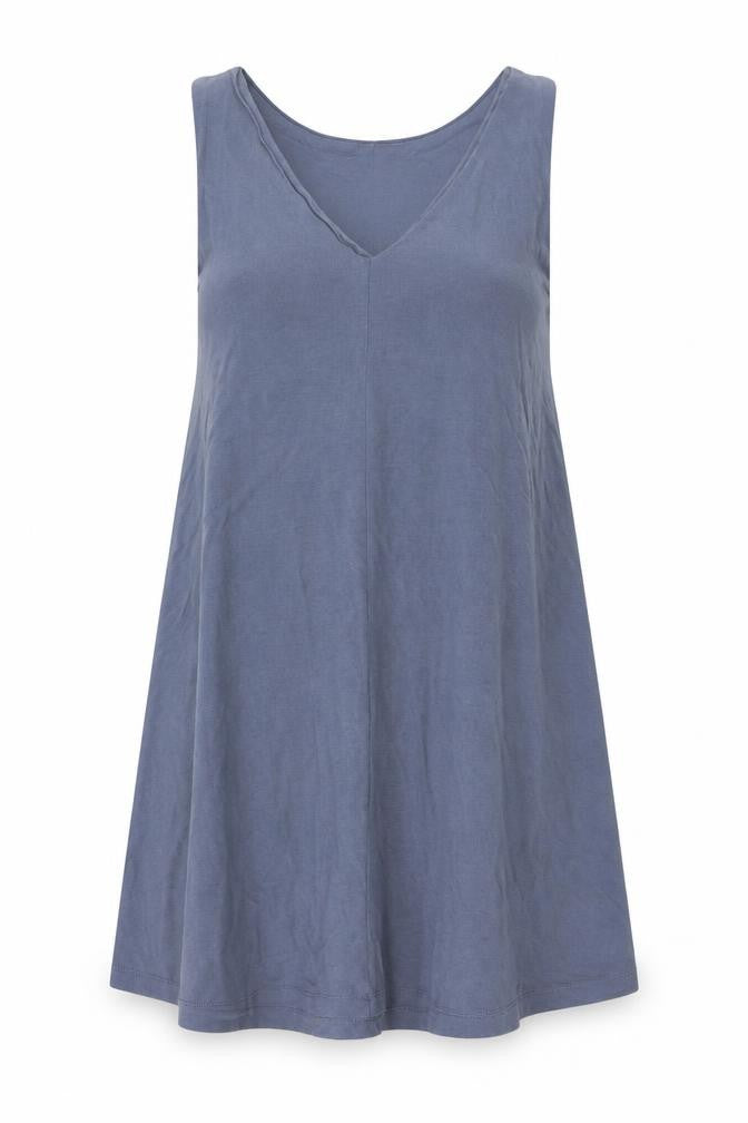 Front view of H&M women’s blue a-line, size S