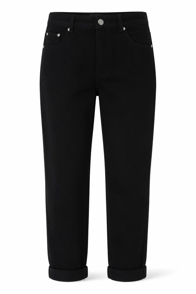 PRETTYLITTLETHING Womens Black   Straight Jeans Size 10 L25 in