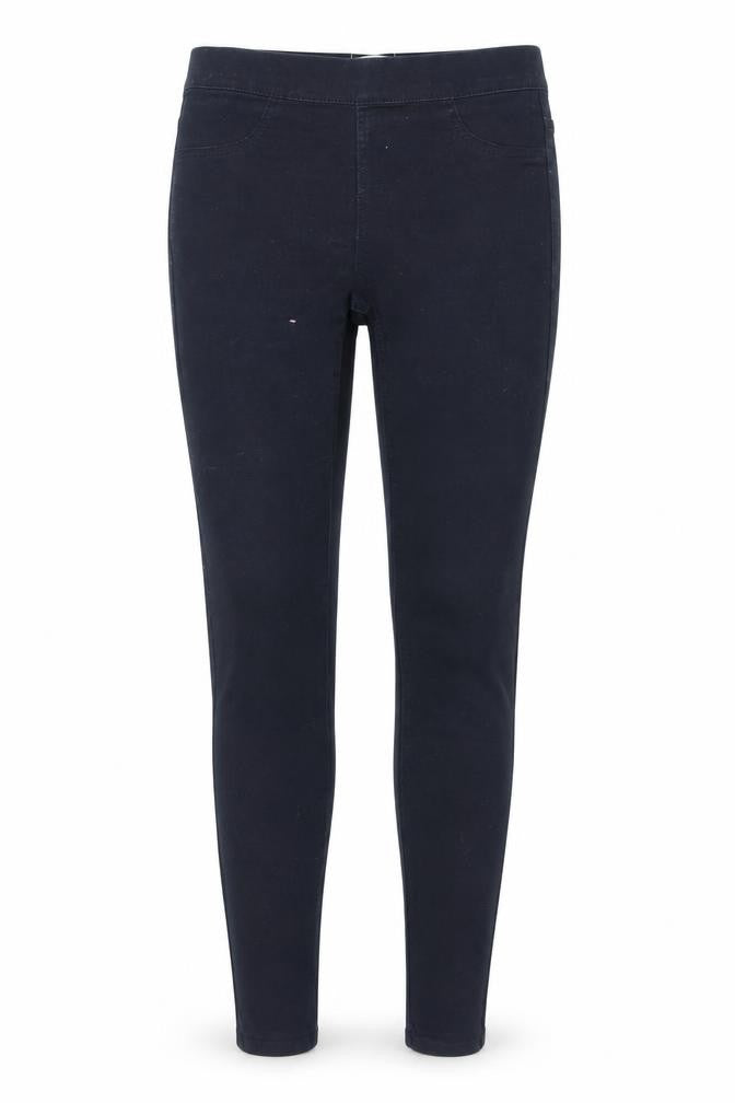 Front view of H&M women’s blue jegging leggings, size UK 4, 24-inch leg