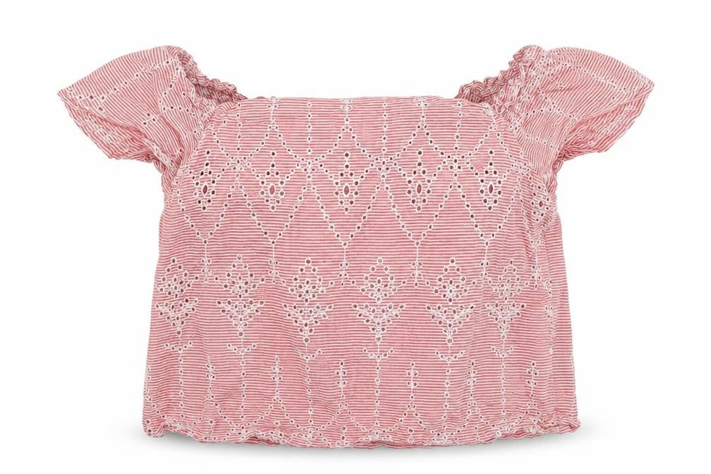 New Look Girls Red Spotted  Basic T-Shirt Size 14 Years