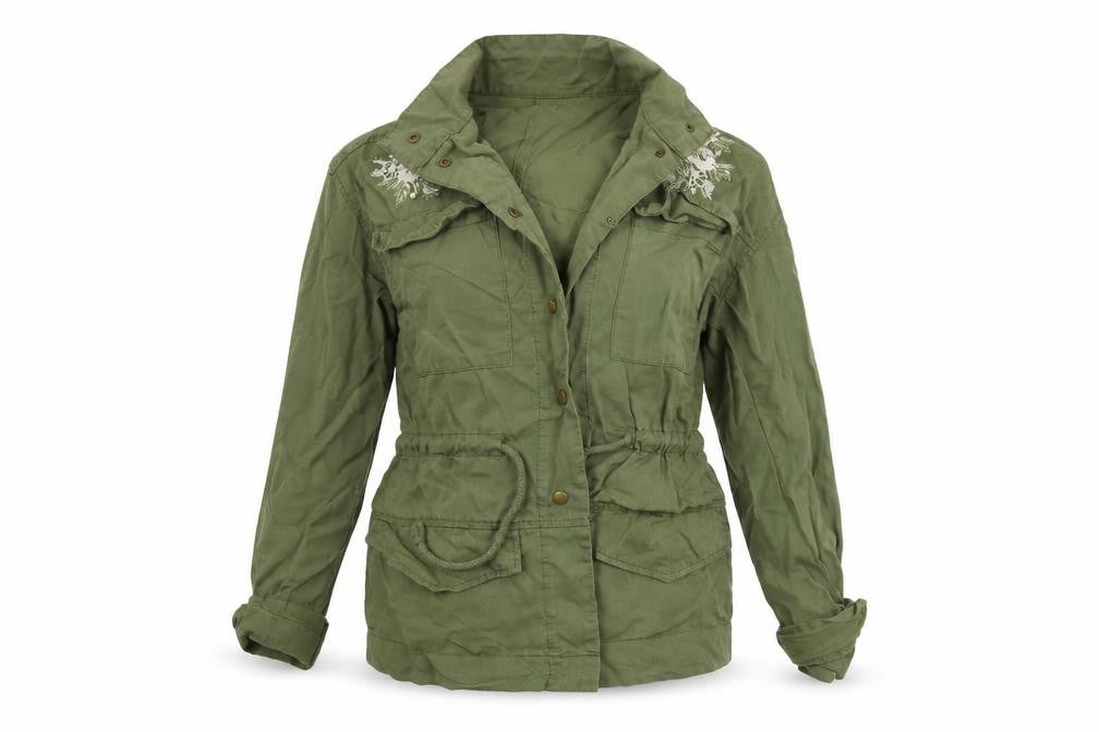 Preworn Womens Green Floral  Jacket  Size S