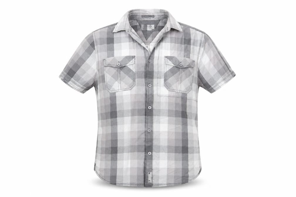 Burton Mens Grey Check   Button-Up Size S