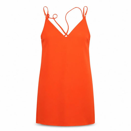Front view of Topshop women’s orange mini, size UK 4