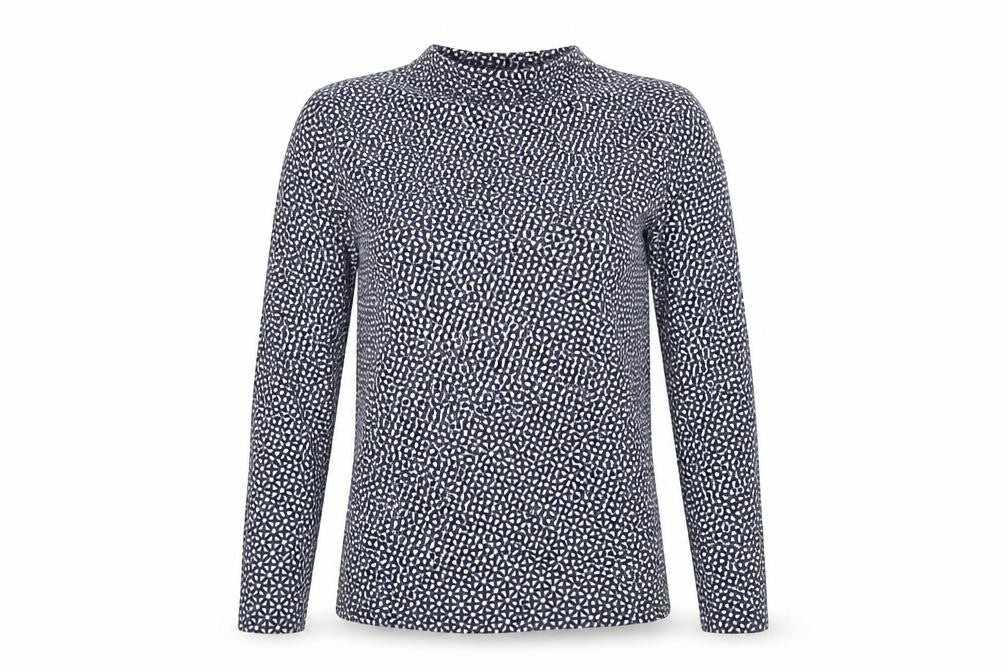 M&S Womens Blue Argyle/Diamond  Basic T-Shirt Size 14