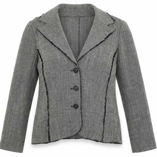 Rosie's Womens Grey Herringbone  Jacket Blazer Size 14