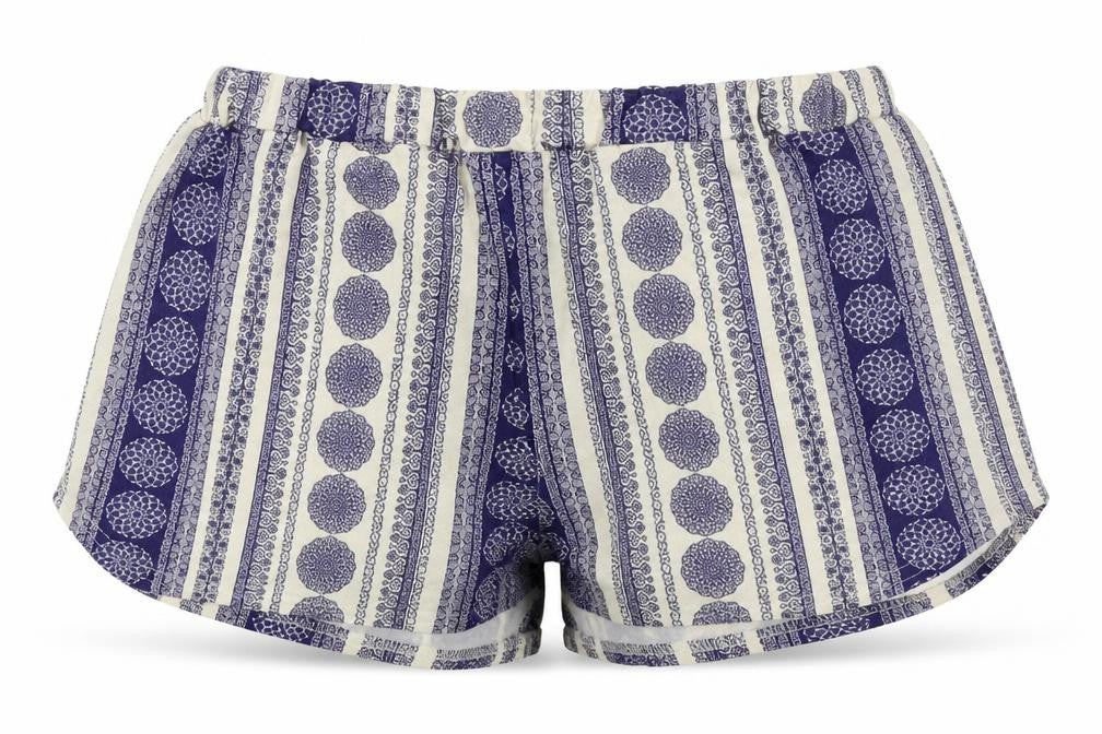 Missguided Womens Blue Striped  Hot Pants Shorts Size 8
