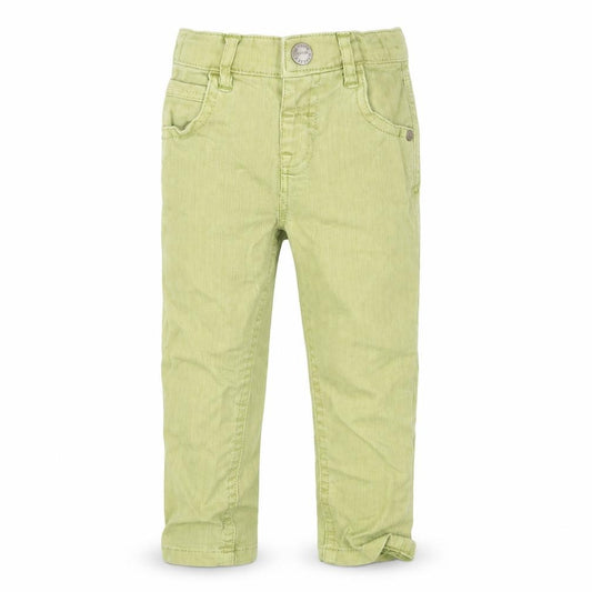 Front view of Next Green Denim Cargo Trousers, size 12-18, Months