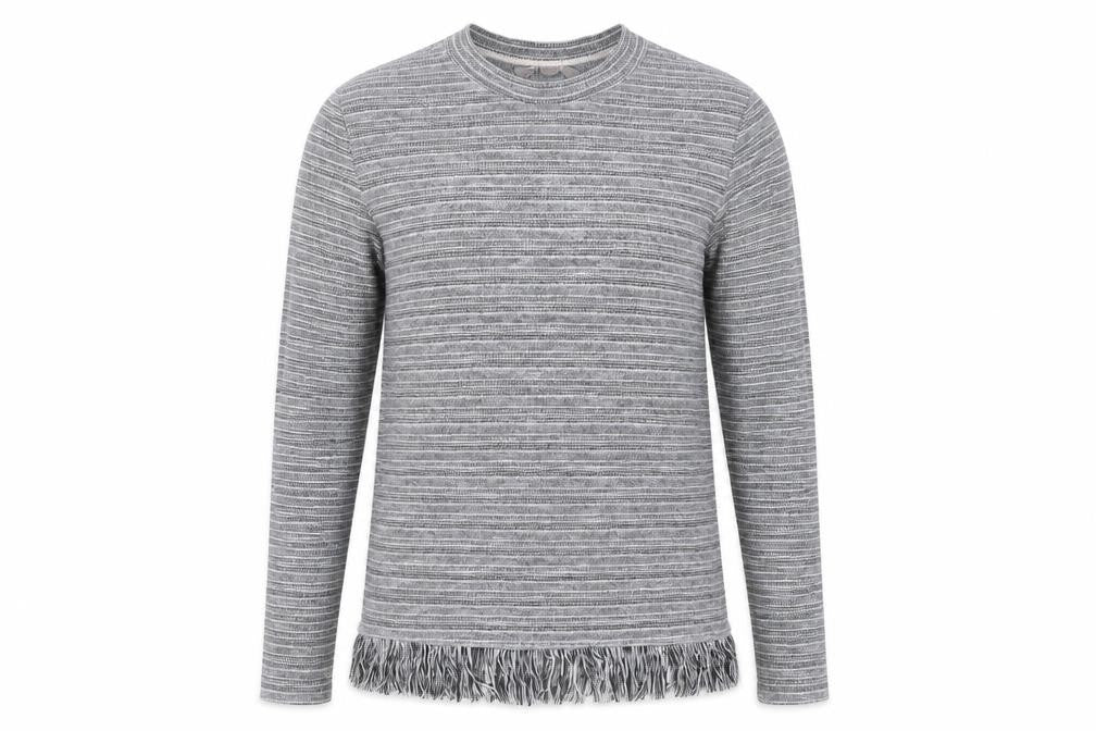 H&M Girls Grey Striped  Pullover Jumper Size 14 Years