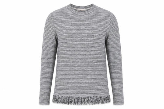 H&M Girls Grey Striped  Pullover Jumper Size 14 Years