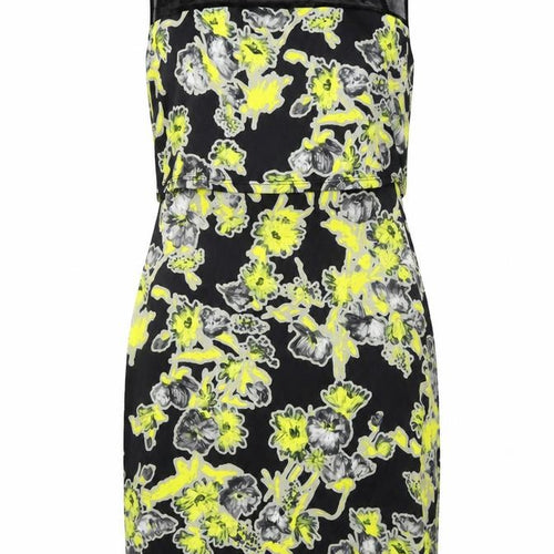 Sparrow Womens Yellow Floral  Tank Dress  Size 12