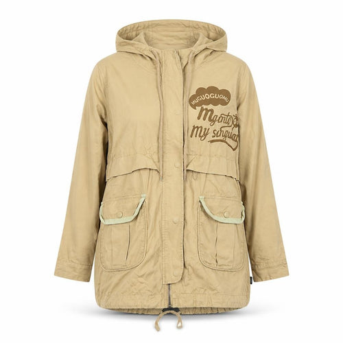 muguoguomu Womens Brown   Parka Coat Size M
