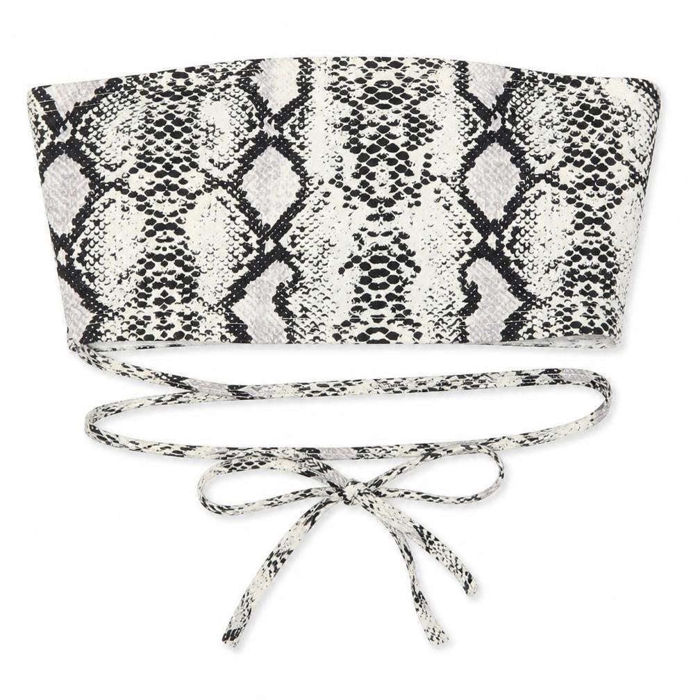 Zaful Womens White Animal Print  Cropped Tank Size S