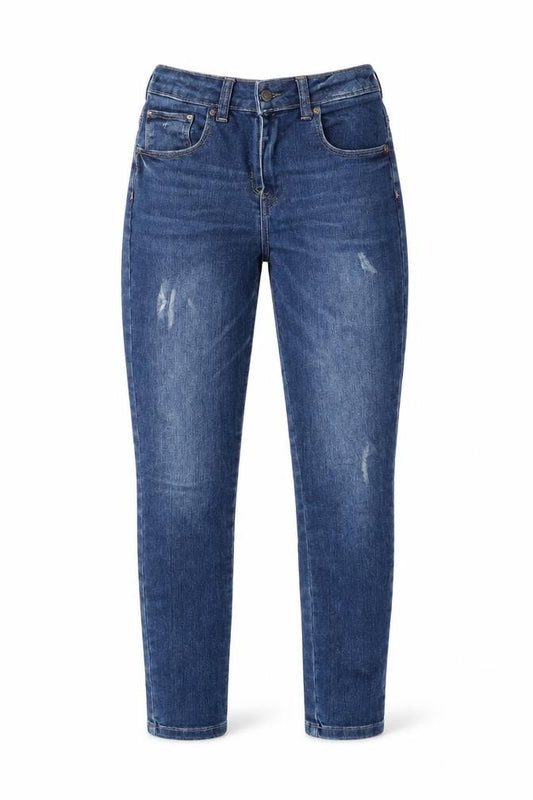 Front view of Matalan girls’ blue skinny jeans, size 10, years
