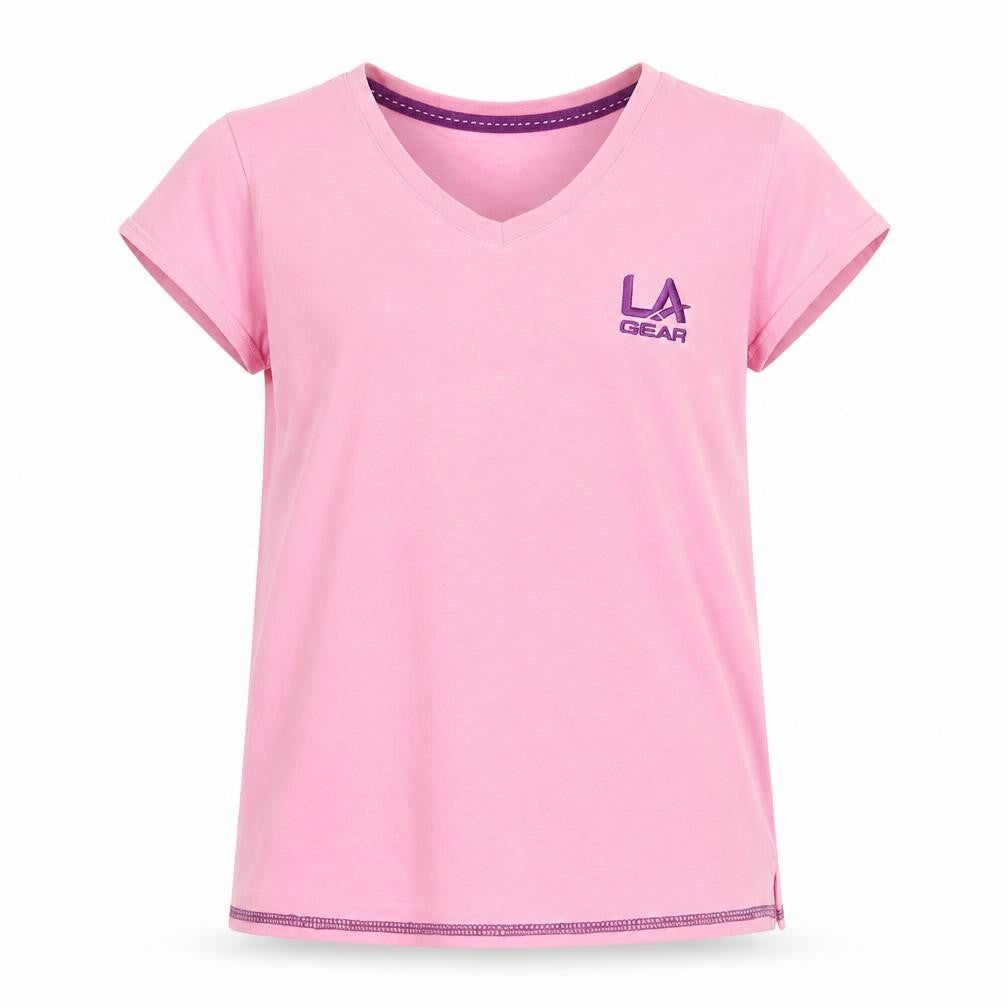 LA Gear Girls Pink   Basic T-Shirt Size 9-10 Years