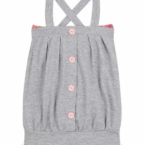 Girl 2 Girl Girls Grey   Basic Tank Size 3-4 Years