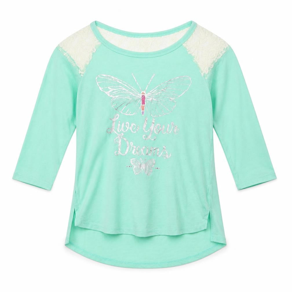 Mudd Girls Green   Basic T-Shirt Size 10 Years