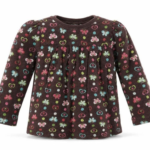 Jumping Beans Girls Brown Animal Print  Pullover T-Shirt Size 3 Years