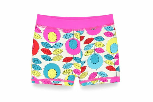Front view of Mini Club girls’ pink cropped leggings, size 12-18, months