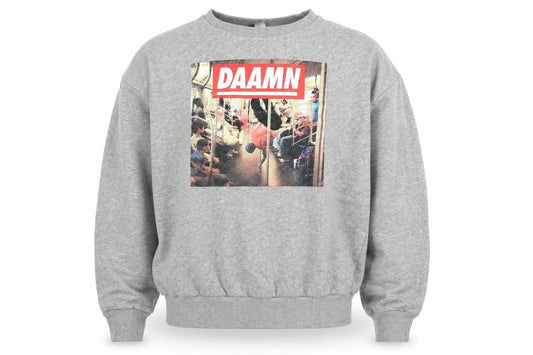 Front view of H&M men’s grey jumper, size M