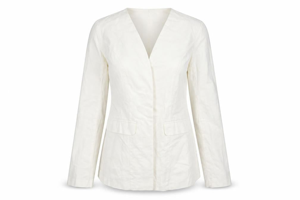 JustFab Womens White   Jacket  Size XS