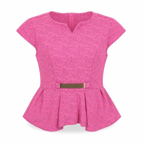 Collection London Womens Pink   Basic Blouse Size 8  - lace detail