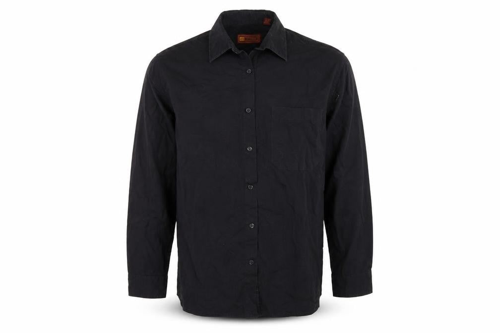 hazards Mens Black    Button-Up Size 17