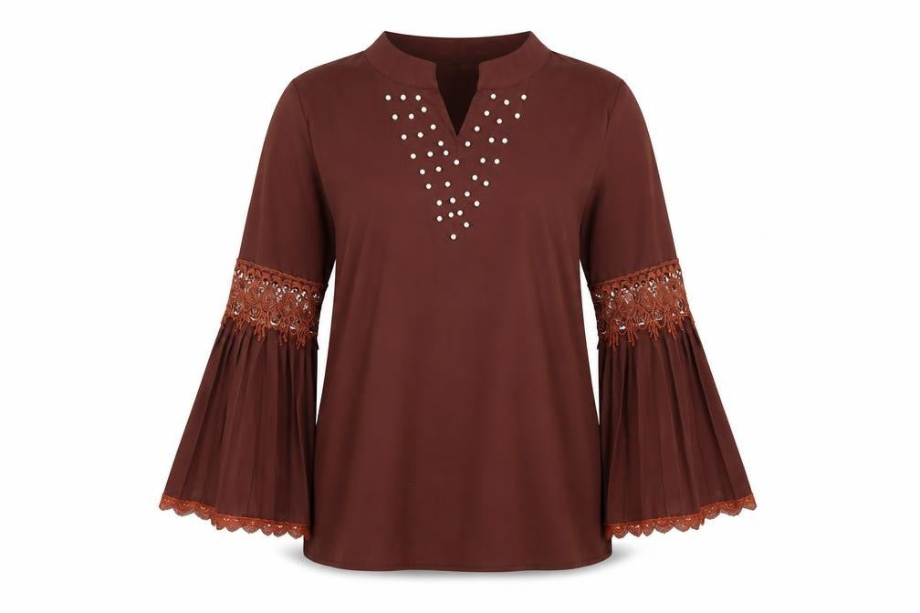 Berksha Womens Red   Tunic Blouse Size M