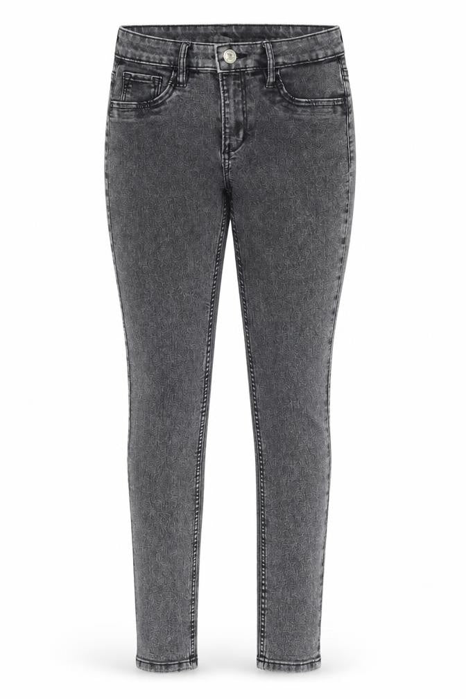 Preworn Girls Grey  Denim Skinny Jeans Size 12-13 Years