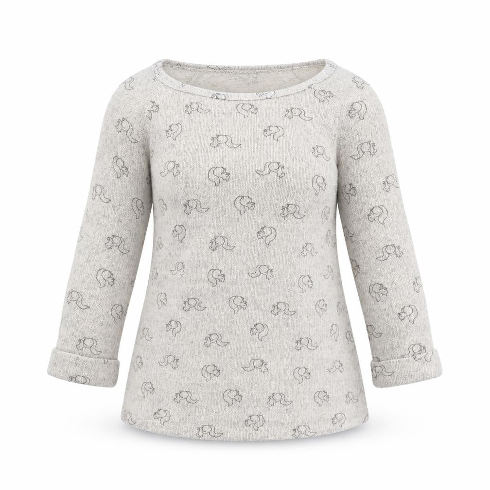 New Look Womens Beige Animal Print  Pullover Jumper Size 10