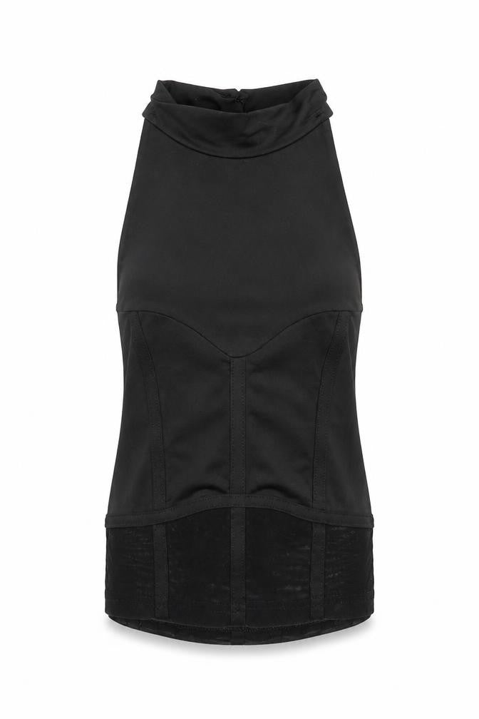 Femme Luxe Womens Black   Basic Tank Size 8  - Backless