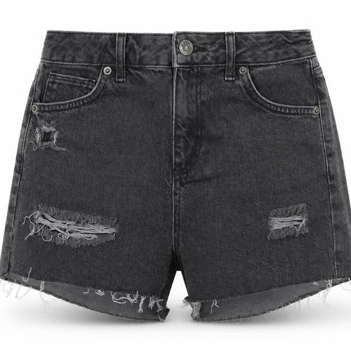 BDG Womens Black  Denim Hot Pants Shorts Size 27 in
