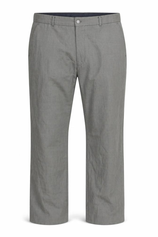 Front view of Jack Reid men’s green trousers, size 36, in, 29-inch leg
