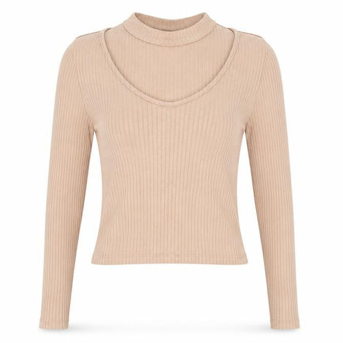 Topshop Womens Beige   Basic T-Shirt Size 8