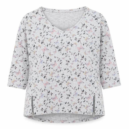 Originals Womens Grey Floral Knit Pullover Jumper Size 14