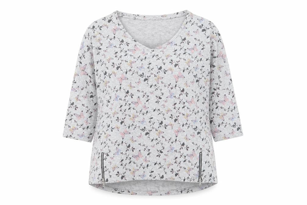Originals Womens Grey Floral Knit Pullover Jumper Size 14