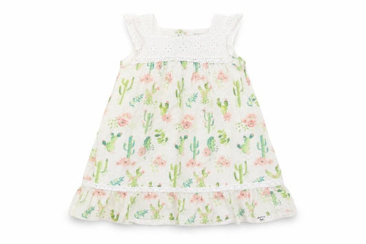 Front view of Mantaray Beige Floral Skater Dress, size 12-18, Months