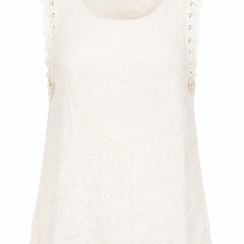 VERO MODA Womens Beige   Basic Blouse Size 8