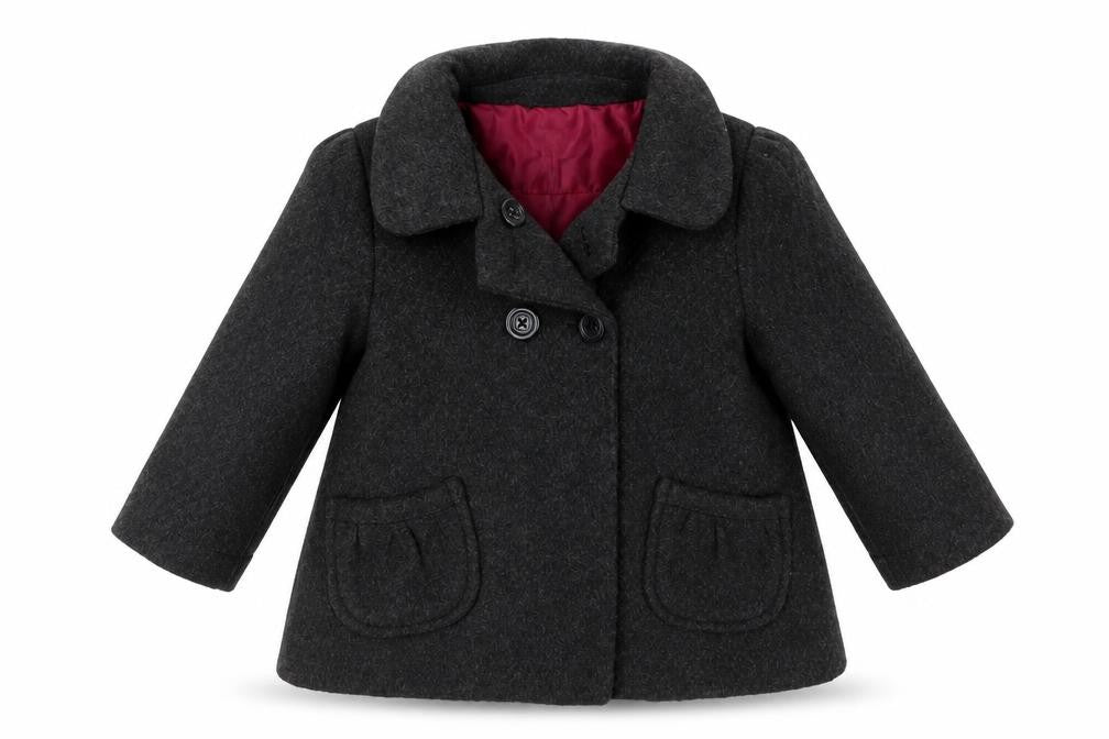 Gap Girls Grey   Overcoat Coat Size 3 Years