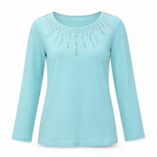 Afibel Womens Green   Basic T-Shirt Size 10
