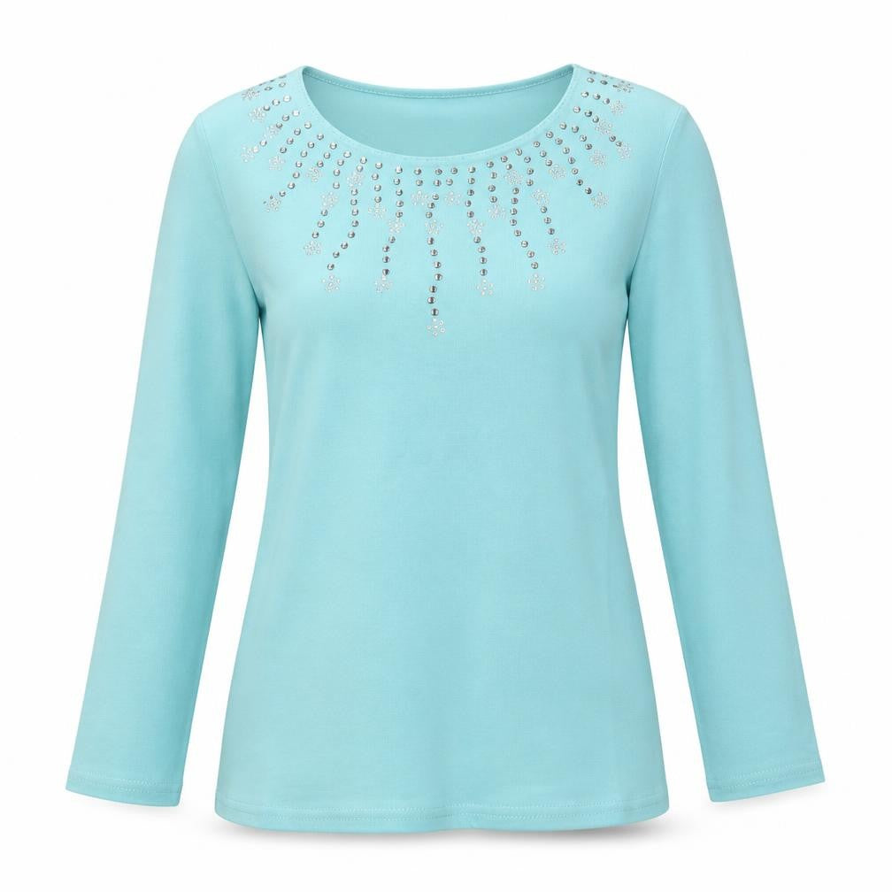 Afibel Womens Green   Basic T-Shirt Size 10