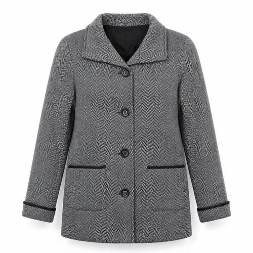 Anne De Lancay Womens Black   Overcoat Coat Size S