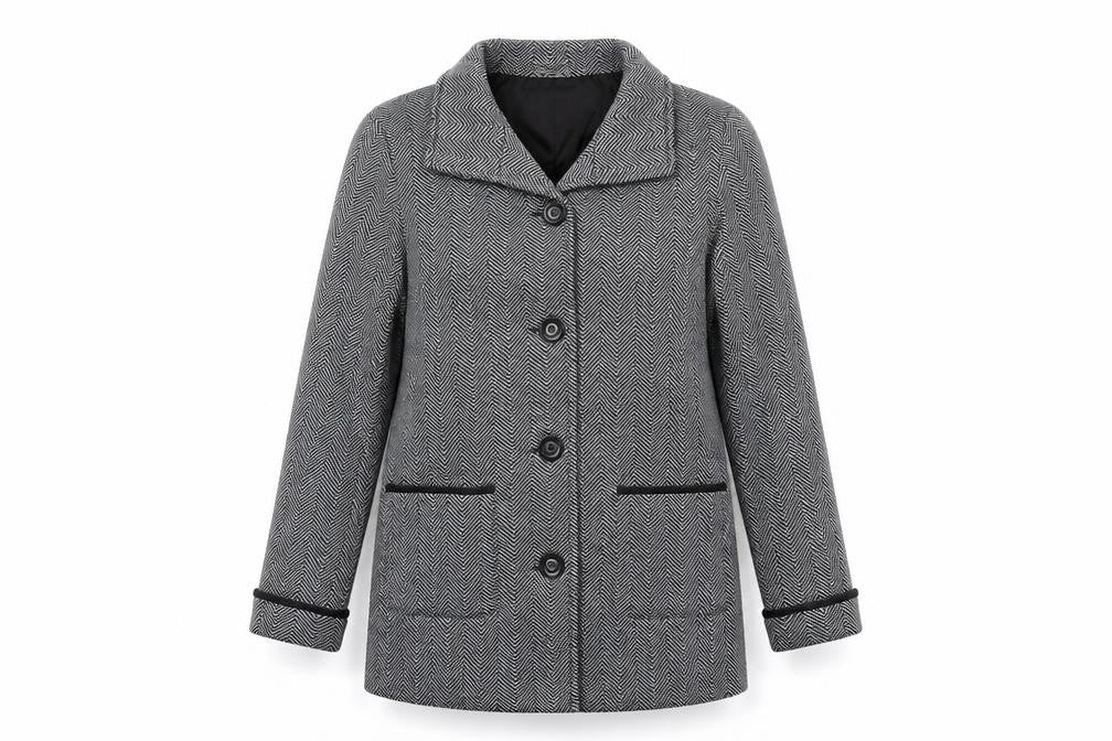 Anne De Lancay Womens Black   Overcoat Coat Size S