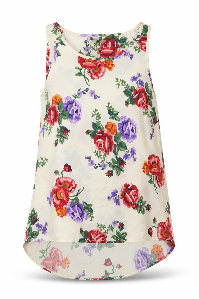 primark  Womens White Floral  Basic Blouse Size 6