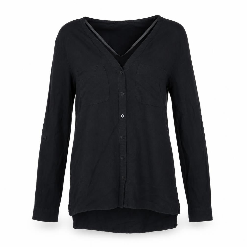 Primark Womens Black   Basic Button-Up Size 8