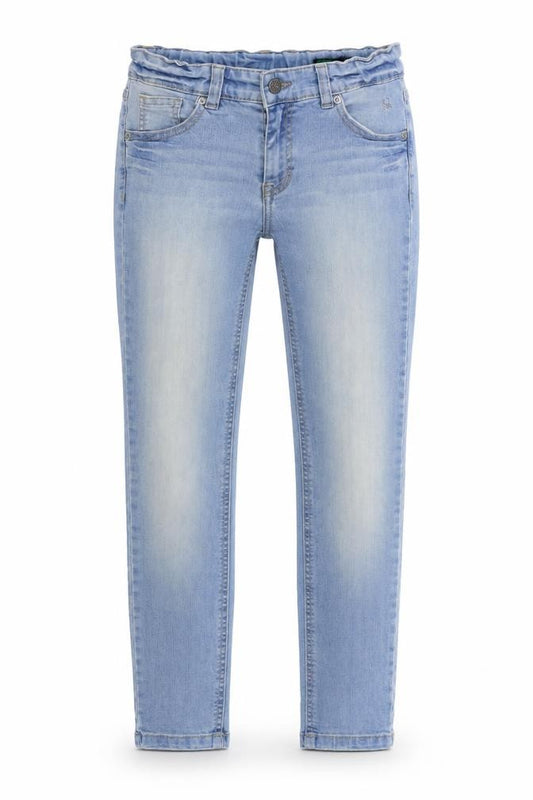 Front view of United Colors of Benetton girls’ blue skinny jeans, size XL