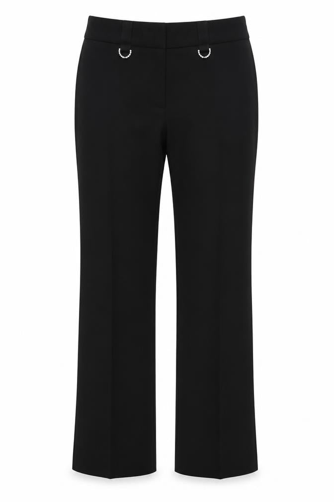 AMARANTO Womens Black   Trousers  Size 10 L31 in