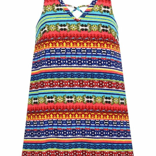 Papaya Womens Multicoloured Geometric  A-Line  Size 14