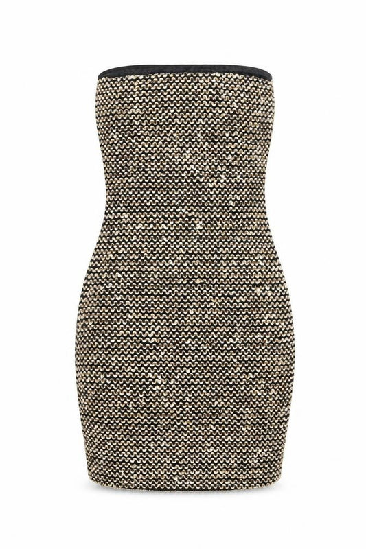 Front view of Best core women’s black rayon a-line, size M