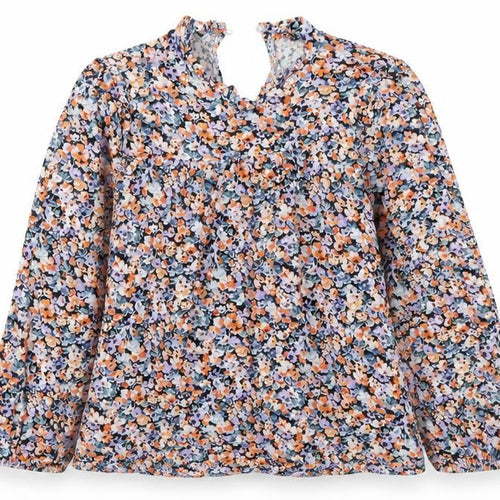 Vanessa zani Womens Black Floral  Basic Blouse Size S