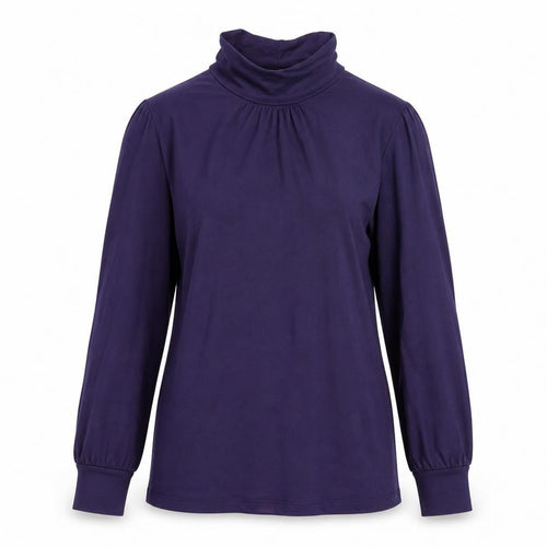 Oasis Womens Purple  Chambray Basic T-Shirt Size 12